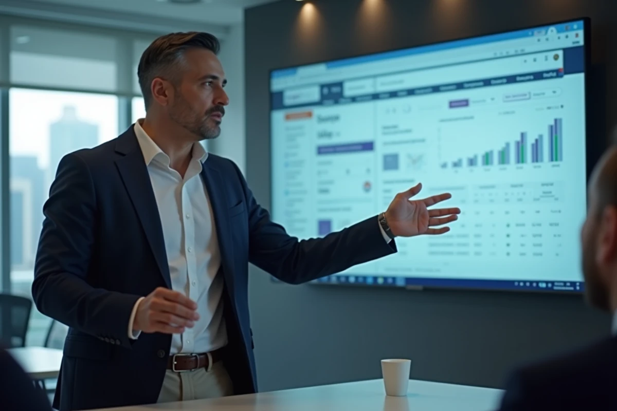 Homme en r&eacute;union d