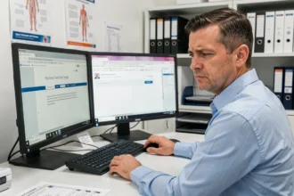 Technicien informatique hospitalier face à une erreur de connexion sur le webmail APHP