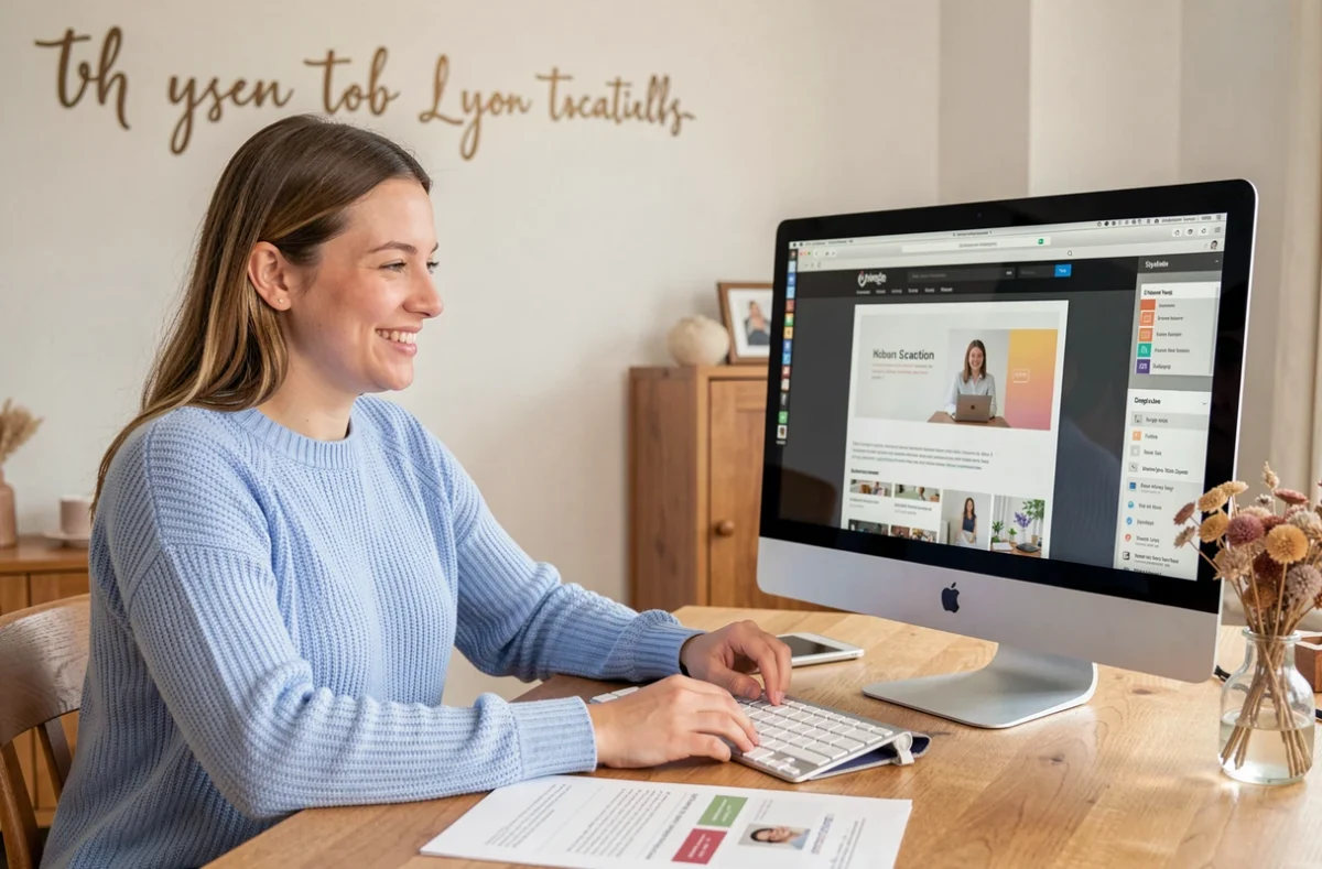 Designer de l'agence YellowTie à Lyon satisfaite du résultat d'un site internet créé pour un client